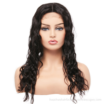 100% Virgin remy Hair Silk Top Wig  4*4  Water Wave Lace Front Wig